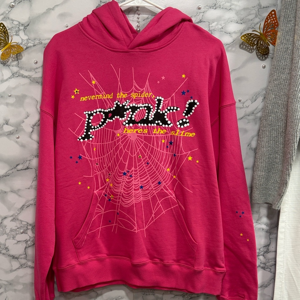 Pink Hoodie with Star Design